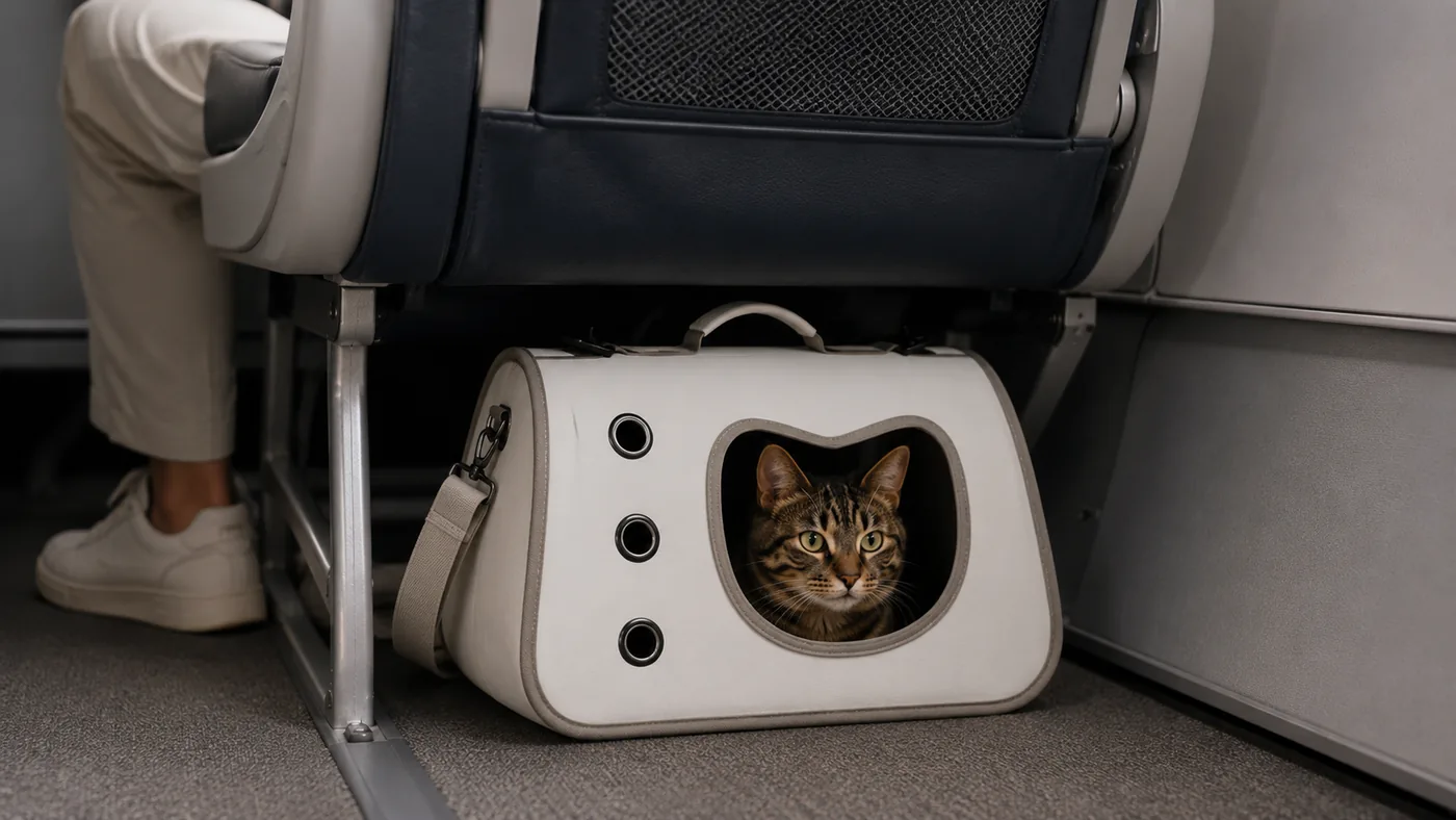 The carrier positioned under an aircraft seat